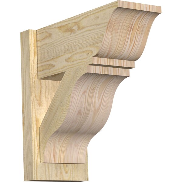 Ekena Millwork Funston Rough Sawn Traditional Outlooker, Douglas Fir, 8"W x 18"D x 18"H OUT08X18X18FST01RDF - main